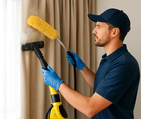 Trusted blind cleaning technician Matty Curtain Cleaning kemps-creek-nsw QLD