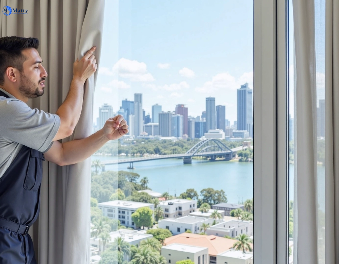 Professional curtain steam cleaning service kemps-creek-nsw QLD by Matty Curtain Cleaning